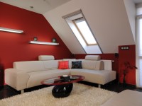 Ajtonyi Rita lakberendező belsőépítész referencia fotói | Vörös és fekete - Modern nappali